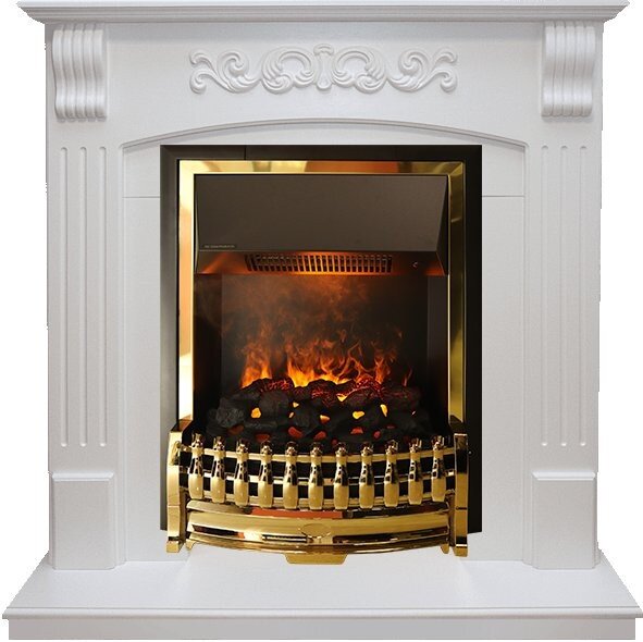 Электрокамин Dimplex Sorrento - Белый дуб с очагом Atherton