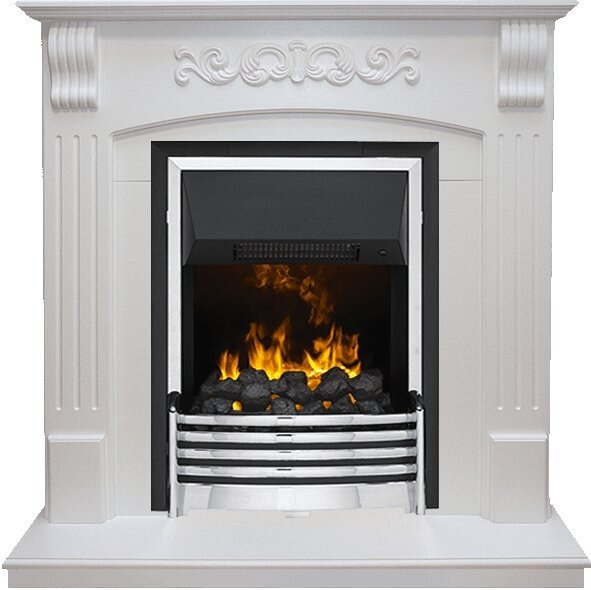 Электрокамин Dimplex Sorrento - Белый дуб с очагом Flagstaff