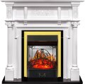 Электрокамин Royal Flame Oxford - Белый с очагом Majestic FX M Brass 1