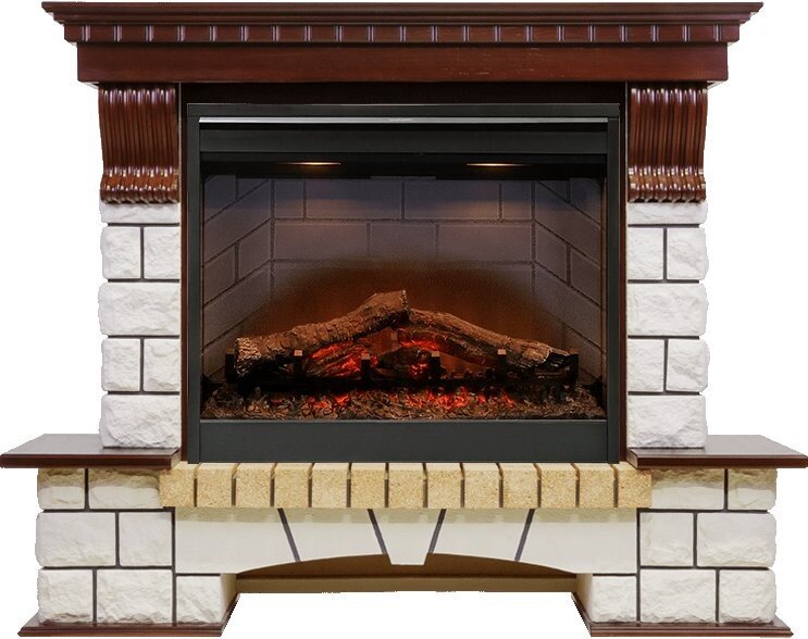 Электрокамин Dimplex Pierre Luxe - Темный дуб / Белый с очагом Symphony 26'' DF2608-INT