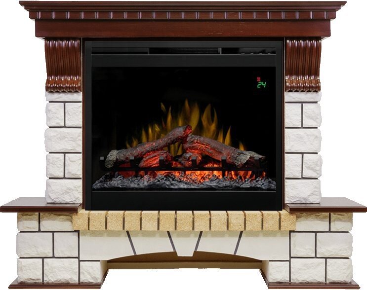 Электрокамин Dimplex Pierre Luxe - Темный дуб / Белый с очагом Symphony 26'' DF2624-L