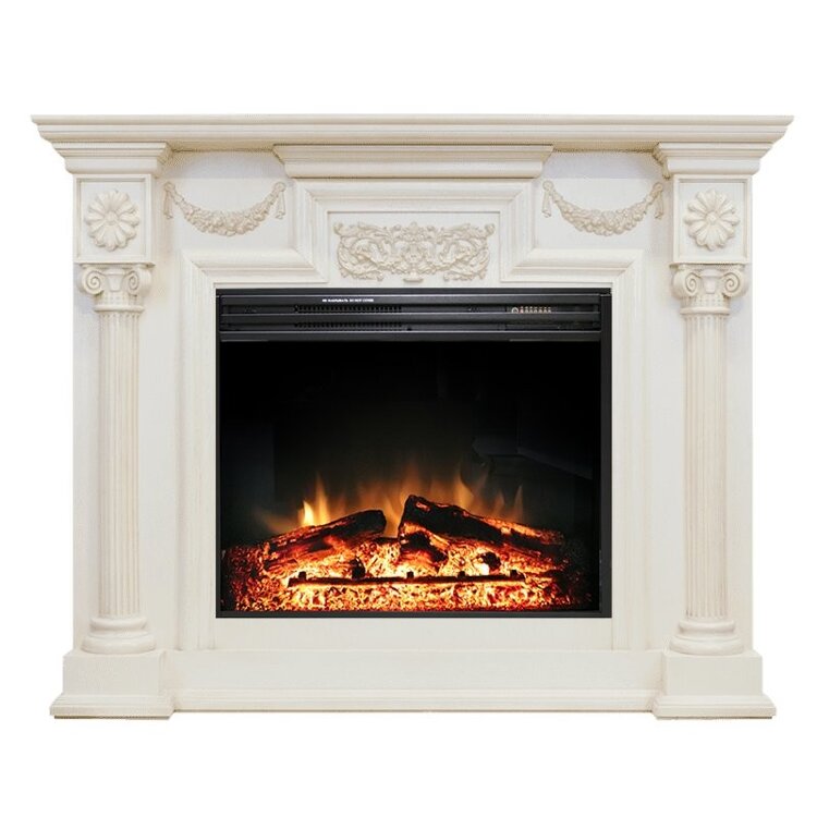 Электрокамин Royal Flame London - Слоновая кость с патиной с очагом Jupiter FX New