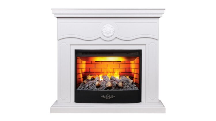 Камин электрический RealFlame Raffaele 25,5 WT c очагом FireStar 25,5 3D