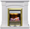 Электрокамин Dimplex Boston - Белый (Высота 925см) с очагом Danville Antique Brass FB2 1