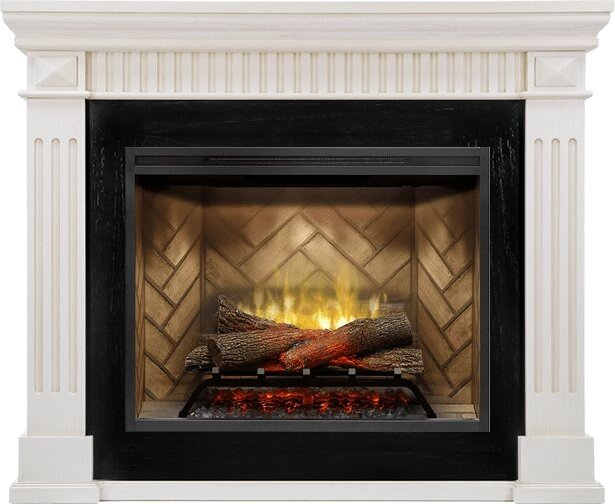 Электрокамин Royal Flame America - Слоновая кость с патиной с очагом Revillusion RBF30