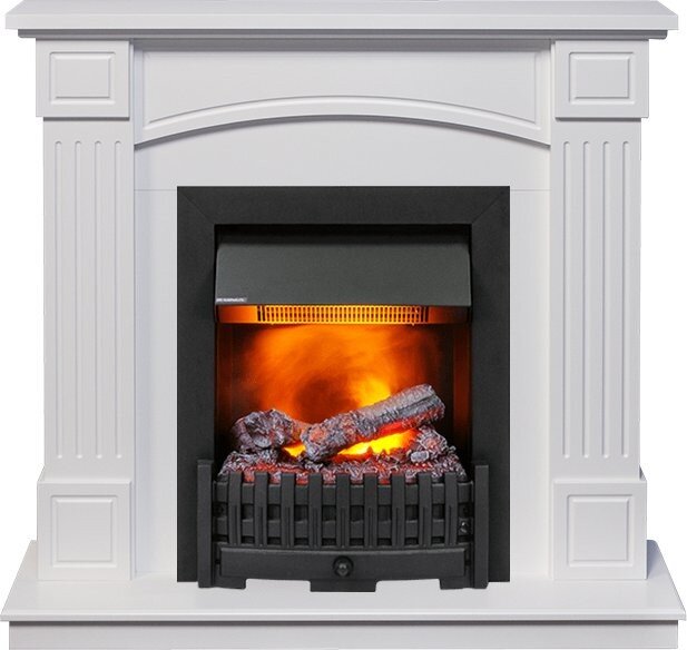 Электрокамин Dimplex Boston - Белый (Высота 925см) с очагом Danville Black FB2