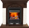 Электрокамин Dimplex Bern Сланец мелкий белый / Темный дуб с очагом Danville Black FB2 1