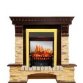 Электрокамин Royal Flame Pierre Luxe угловой - Темный дуб / Сланец с очагом Fobos FX M Brass 1