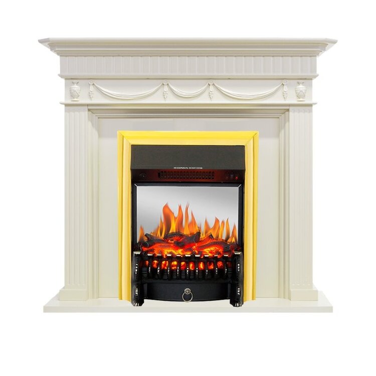 Электрокамин Royal Flame Corfu - Слоновая кость с очагом Fobos FX M Brass