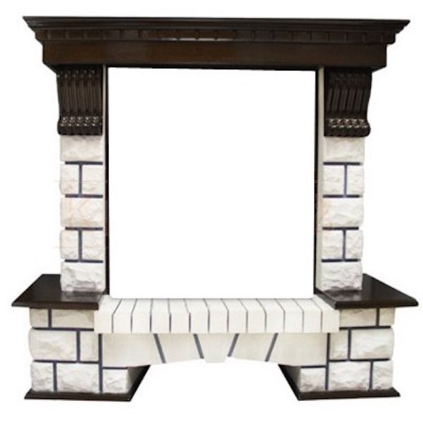 Dimplex Pierre Luxe - Темный дуб / Белый (Высота 1060мм)