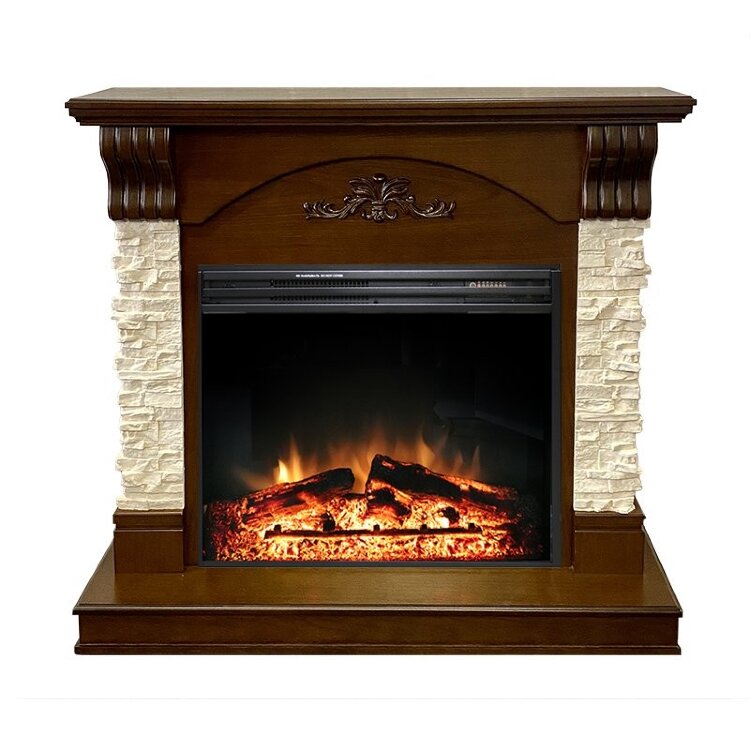 Электрокамин Royal Flame Prague - Сланец бежевый / Темный дуб с очагом Jupiter FX New