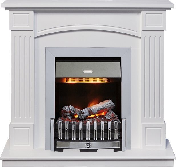 Электрокамин Dimplex Boston - Белый (Высота 925см) с очагом Danville Chrome FB2