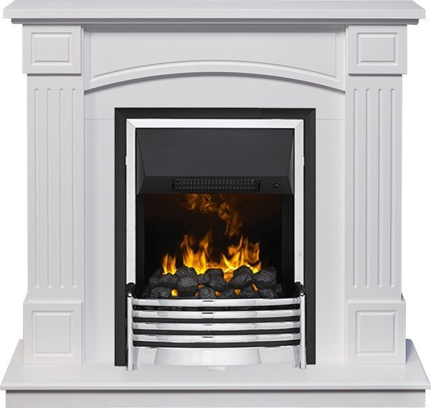 Электрокамин Dimplex Boston - Белый (Высота 925см) с очагом Flagstaff