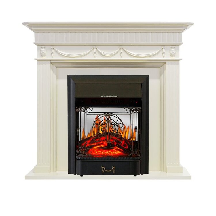 Электрокамин Royal Flame Corfu - Слоновая кость с очагом Majestic FX M Black