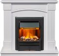 Электрокамин Dimplex Boston - Белый (Высота 925см) с очагом Brookline Black 1