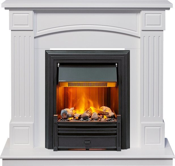Электрокамин Dimplex Boston - Белый (Высота 925см) с очагом Brookline Black