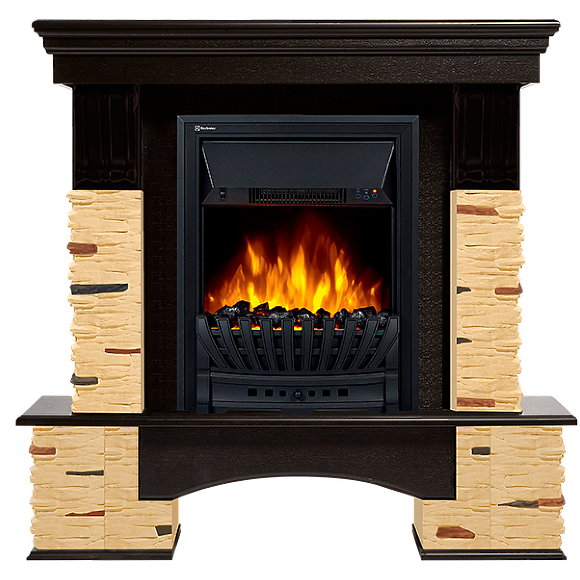 Портал Firelight Pietra Nuovo Classic сланец натуральный, шпон темный дуб