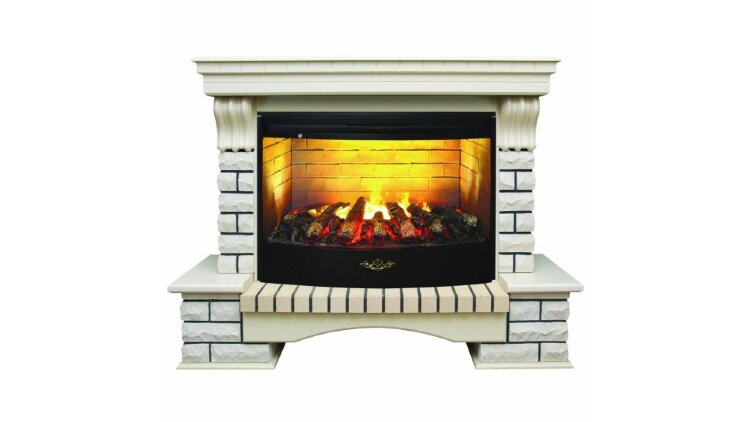 Камин электрический RealFlame Country 33 WT с очагом Firestar 33 3D