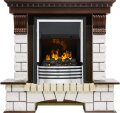Электрокамин Dimplex Pierre Luxe - Темный дуб / Белый с очагом Flagstaff 1