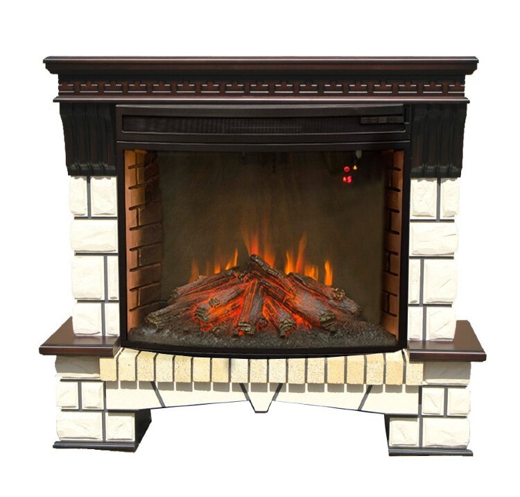 Камин электрический RealFlame Stone new 33 AO с очагом Firestar 33 3D