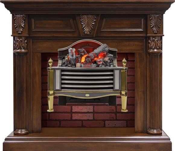 Электрокамин Dimplex Sheffield - Темный орех с очагом Rothesay