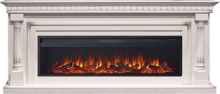 Электрокамин Royal Flame Dallas 60 - Слоновая кость с патиной с очагом Vision 60 LOG LED