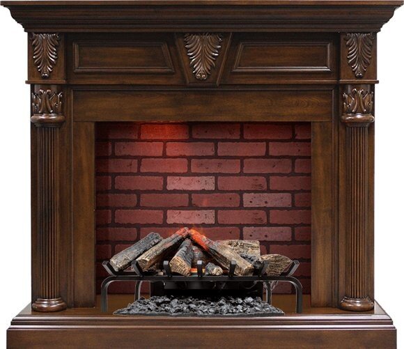 Электрокамин Dimplex Sheffield - Темный орех с очагом Silverton