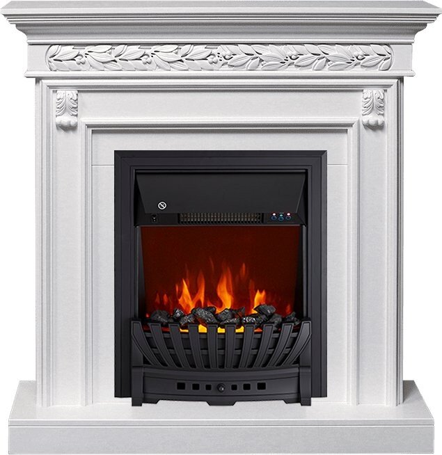 Электрокамин Royal Flame Valletta - Белый (Ширина 1040 мм) с очагом Aspen Black