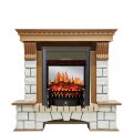 Электрокамин Royal Flame Pierre Luxe - Дуб / Белый с очагом Fobos FX M Black 1