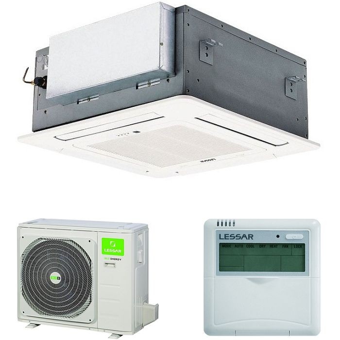 Lessar LS-HE12BCWA2/LU-HE12UWA2/LZ-B4COBA кондиционер кассетный