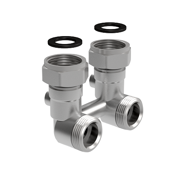 Узел нижнего подключения угловой для двухтрубных систем Royal Thermo 3/4" НГ - 3/4" НР