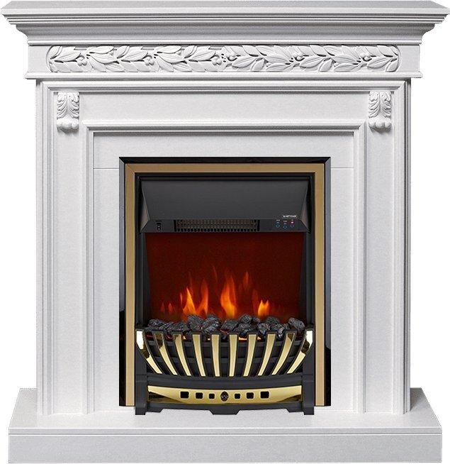 Электрокамин Royal Flame Valletta - Белый (Ширина 1040 мм) с очагом Aspen Gold