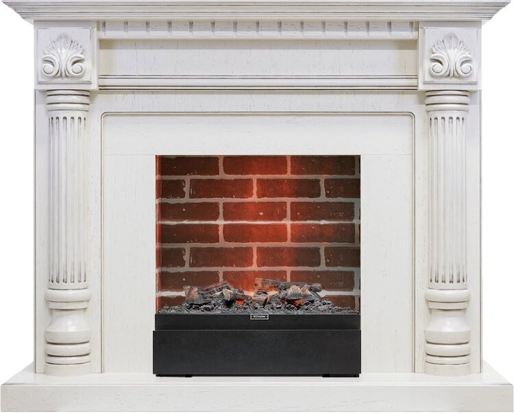 Электрокамин Dimplex Edinburg - Слоновая кость / Кирпич с очагом Juneau