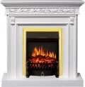 Электрокамин Royal Flame Valletta - Белый (Ширина 1040 мм) с очагом Fobos FX Brass 1