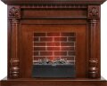 Электрокамин Dimplex Edinburg - Орех / Кирпич с очагом Juneau 1