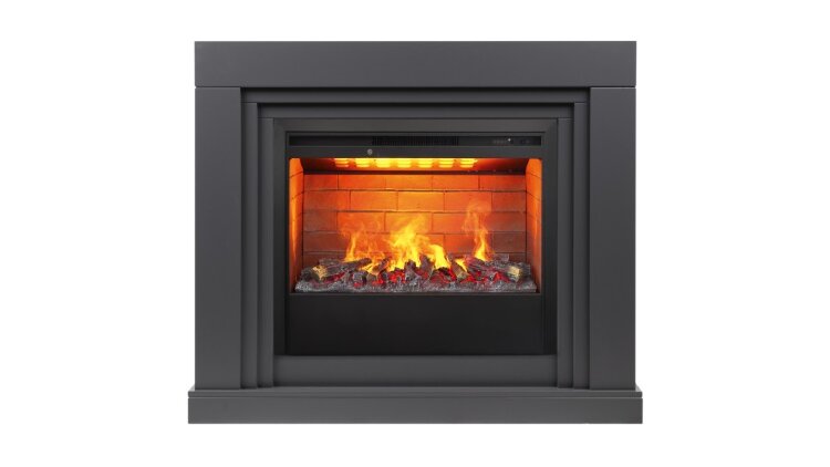 Камин электрический RealFlame Stanley 26 GR с очагом Helios 26 3D