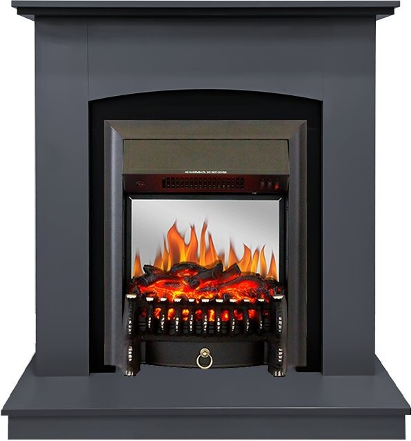 Электрокамин Royal Flame Barcelona (разборный) - Серый графит с очагом Fobos FX M Black